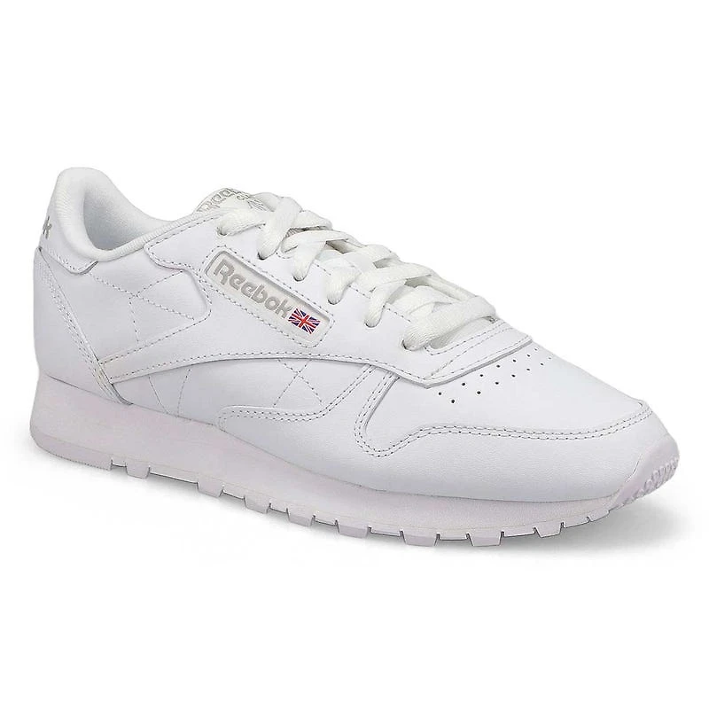 Baskets en cuir CLASSIC LEATHER, blanc/gris