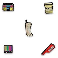 Ensemble de breloques Jibbitz 90s RETRO VIBE - 5 p