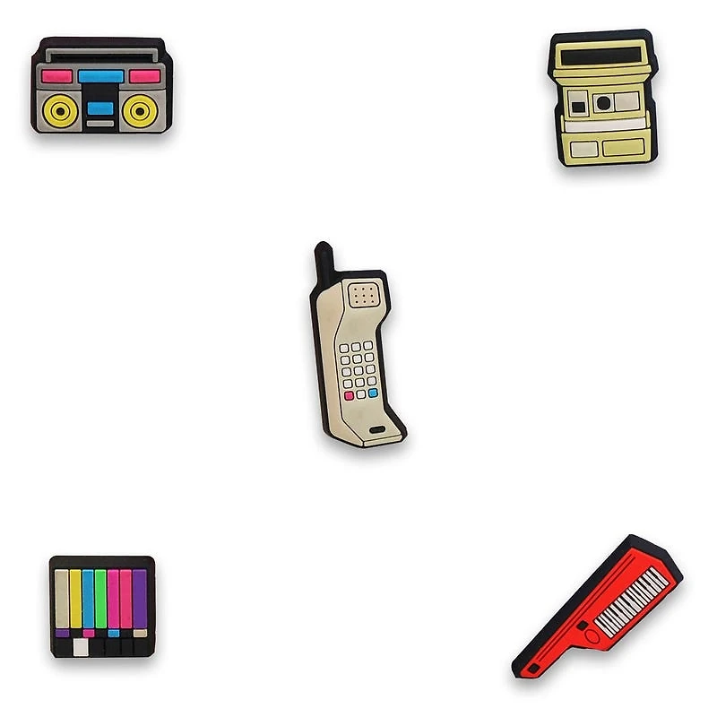 Ensemble de breloques Jibbitz 90s RETRO VIBE - 5 p