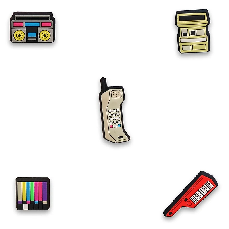 Ensemble de breloques Jibbitz 90s RETRO VIBE - 5 p