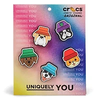 Breloques Jibbitz DOGS IN HATS - 5 p.