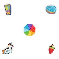 Ensemble de breloques Jibbitz SUMMER 4EVER - 5 pi