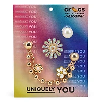 Ensemble de breloques Jibbitz PRETTY IN GOLD - 5 p