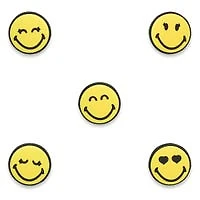 Ensemble de breloques Jibbitz SMILEY WORLD - 5 piè