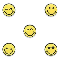 Ensemble de breloques Jibbitz SMILEY WORLD - 5 pi