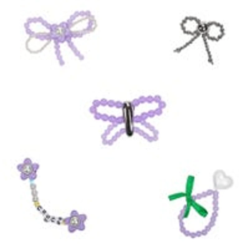 Ensemble de breloques Jibbitz PURPLE META - 5 pic