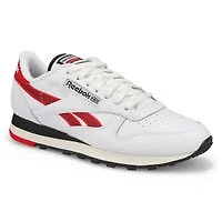 Baskets en cuir à lacets CLASSIC LEATHER, blanc/ro