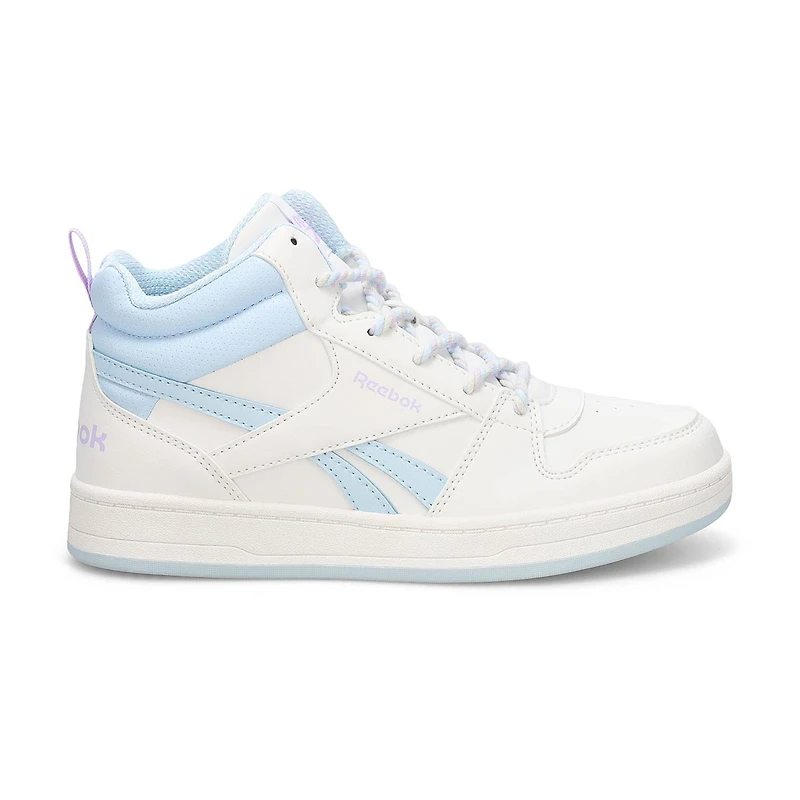Girls'  Prime Mid 2.0 Lace Up Sneaker - White/Glas