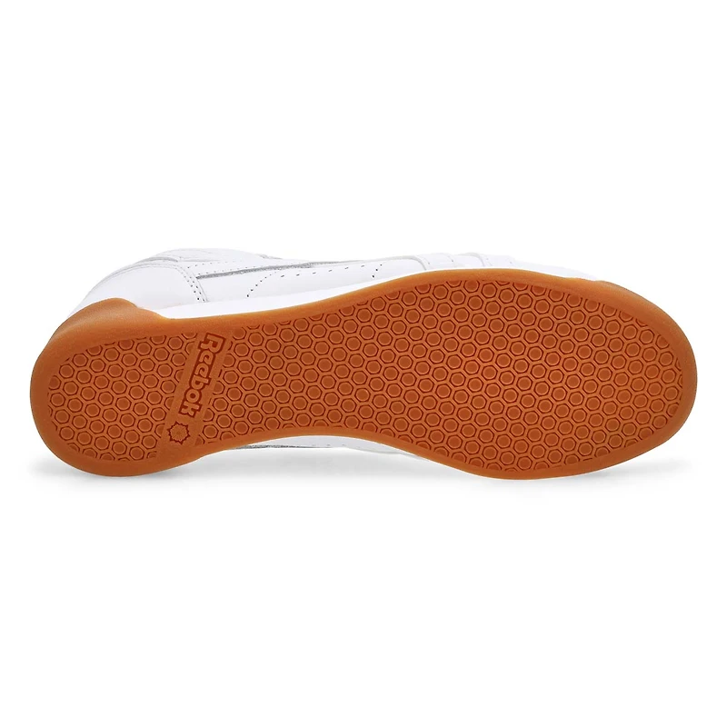 Women's Freestyle Lo Leather Sneaker - White/Blue/