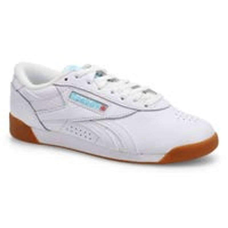 Women's Freestyle Lo Leather Sneaker - White/Blue/