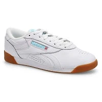 Women's Freestyle Lo Leather Sneaker - White/Blue/
