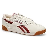 Women's Freestyle Lo Leather Sneaker - White/Blue/