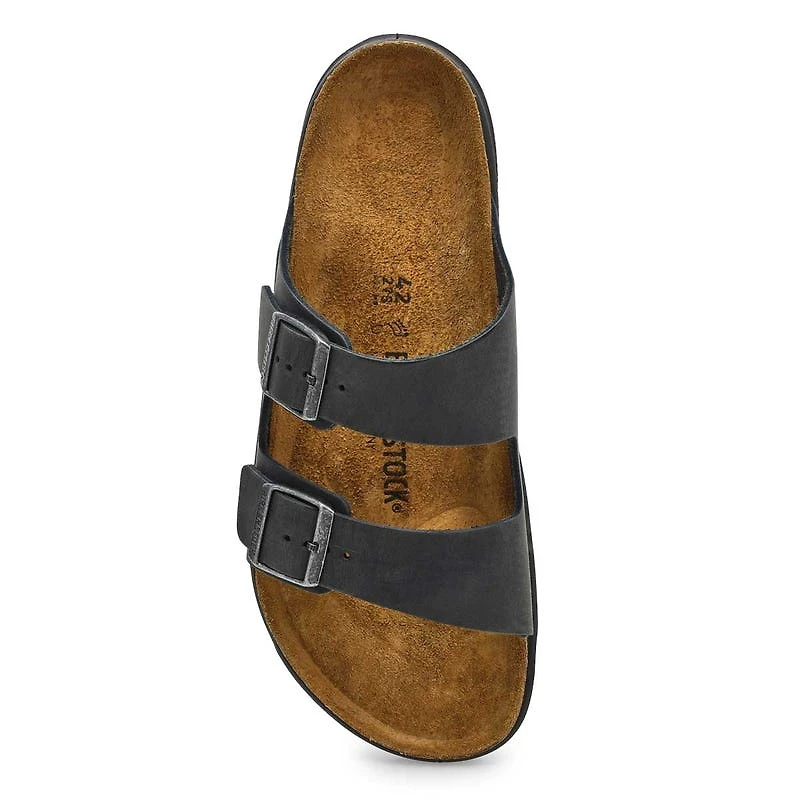Men's Arizona Rugged Oiled Leather 2 Strap Sandal
