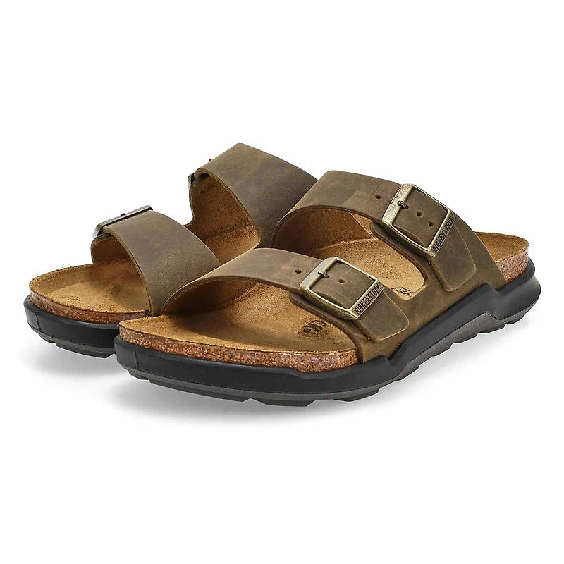 Men's Arizona Crosstown Oiled Leather 2-Strap Sand