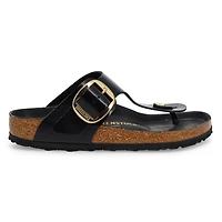 Women's Gizeh Big Buckle Oiled Leather Thong Sanda