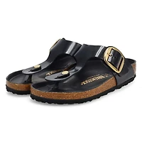 Women's Gizeh Big Buckle Oiled Leather Thong Sanda