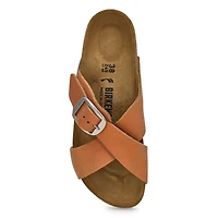 Women's Siena Big Buckle Cross Strap Narrow Sandal