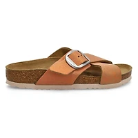 Women's Siena Big Buckle Cross Strap Narrow Sandal