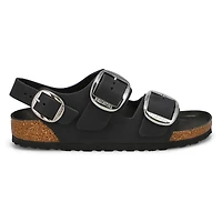 Women's  Milano Big Buckle 3 Strap Narrow Sandal -
