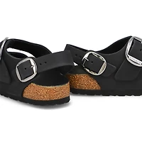 Women's  Milano Big Buckle 3 Strap Narrow Sandal -