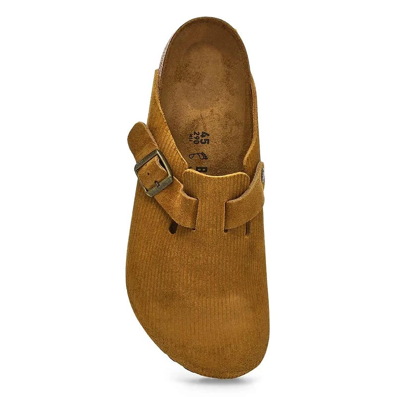 Men's Boston Corduroy Suede Clog - Cork Brown