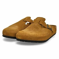 Men's Boston Corduroy Suede Clog - Cork Brown
