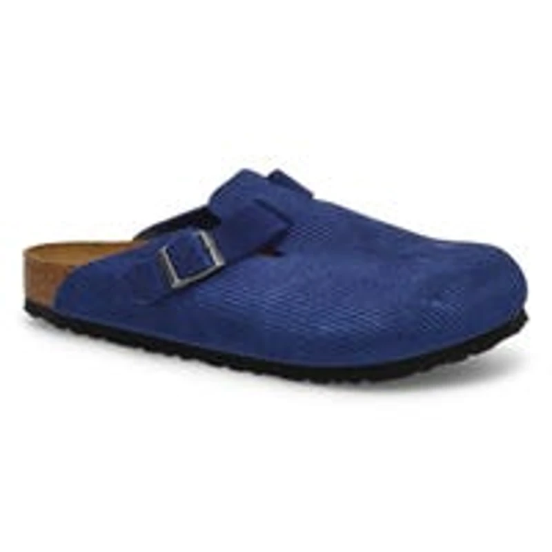 Sabot en suède côtelé BOSTON, indigo, hommes