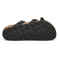 Sandale en cuir huil FRANCA BRAID, noir, femmes