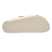 Women's Arizona Vegan Rough Canvas 2 Strap Sandal