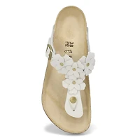 Women's Gizeh Flowers Thong Sandal - White