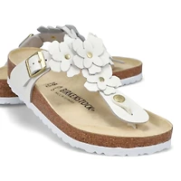 Women's Gizeh Flowers Thong Sandal - White