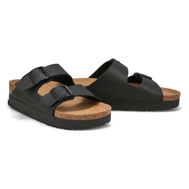 Woemn's Arizona Birko-Flor 2-Strap Vegan Platform