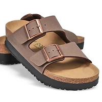 Woemn's Arizona Birko-Flor 2-Strap Vegan Platform