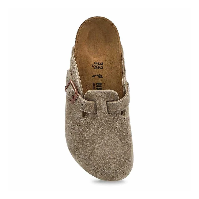Kids' Boston Suede Casual Clog - Taupe
