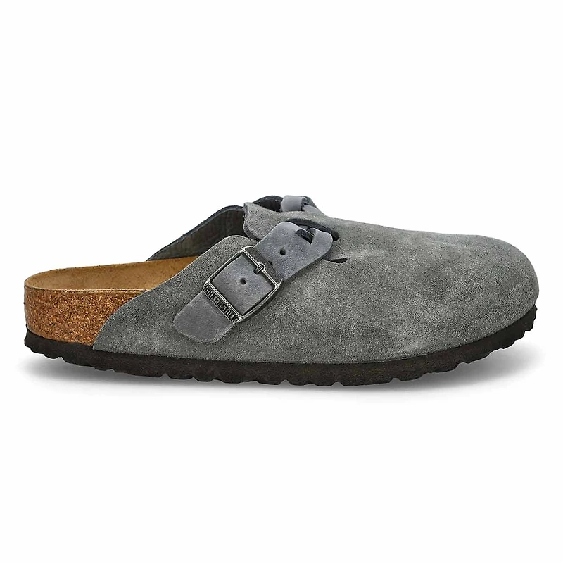 Women's  Boston Braid Suede Narrow Clog - Basalt G