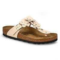 Women's Gizeh Soft Footbed Flowers Thong Sandal