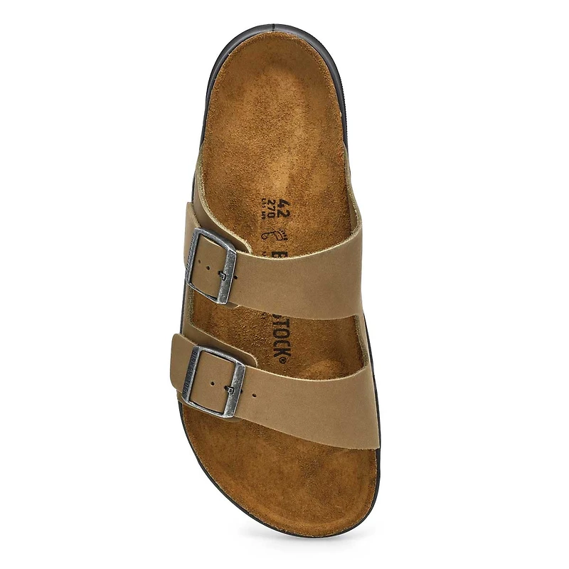 Men's Arizona Rugged Oiled Leather 2 Strap Sandal