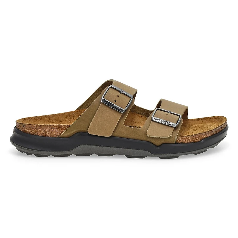Men's Arizona Rugged Oiled Leather 2 Strap Sandal