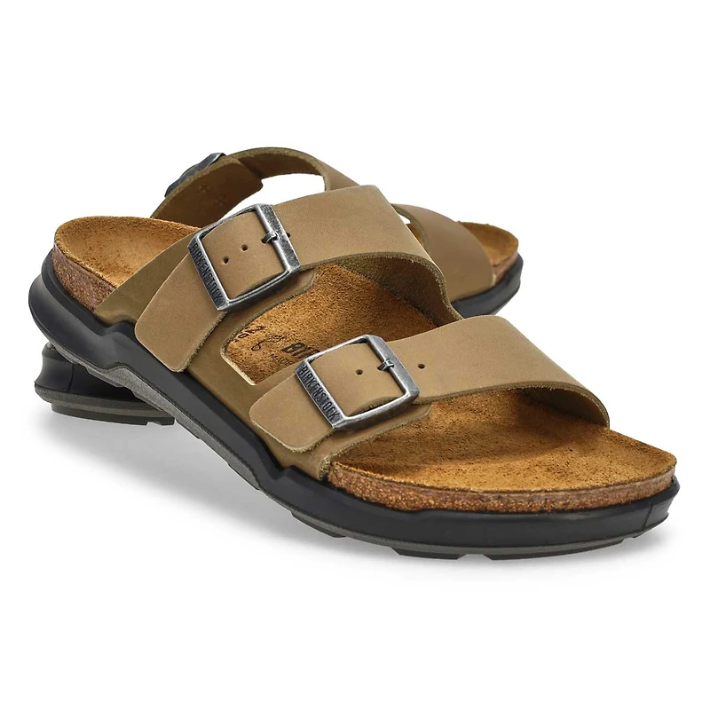 Men's Arizona Rugged Oiled Leather 2 Strap Sandal