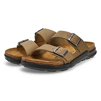 Men's Arizona Rugged Oiled Leather 2 Strap Sandal