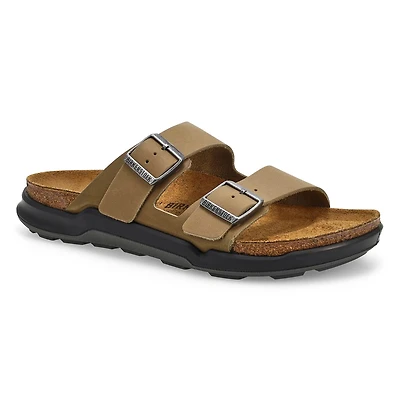 Men's Arizona Rugged Oiled Leather 2 Strap Sandal