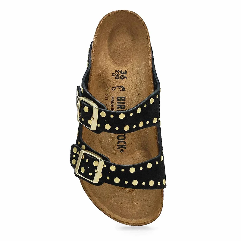 Sandale  2 brides ARIZONA RIVETS, taupe, femmes