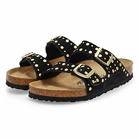 Sandale  2 brides ARIZONA RIVETS, taupe, femmes