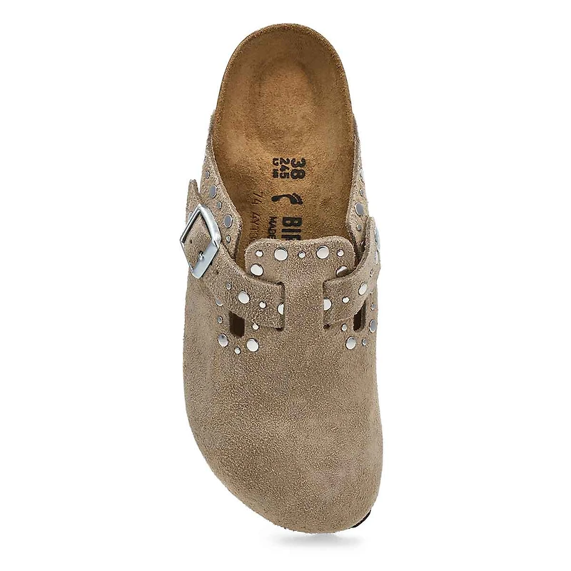 Women's  Boston Rivets Narrow Clog - Taupe