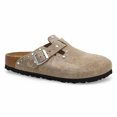 Women's  Boston Rivets Narrow Clog - Taupe