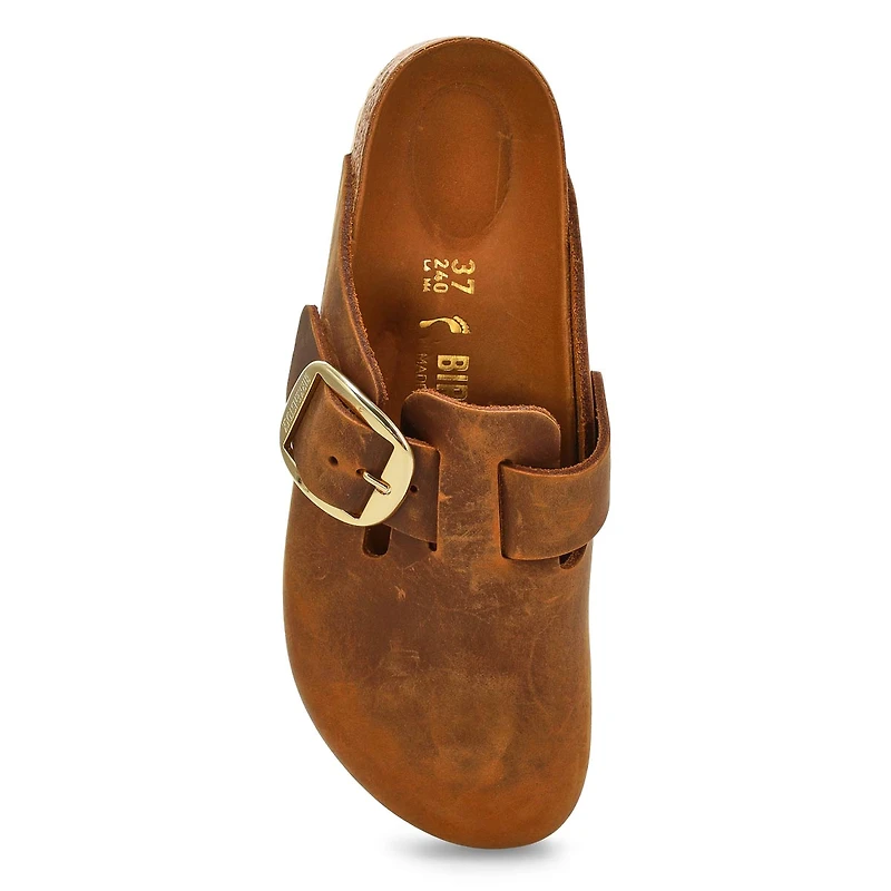 Women's Boston Big Buckle Narrow Clog - Sandcastle