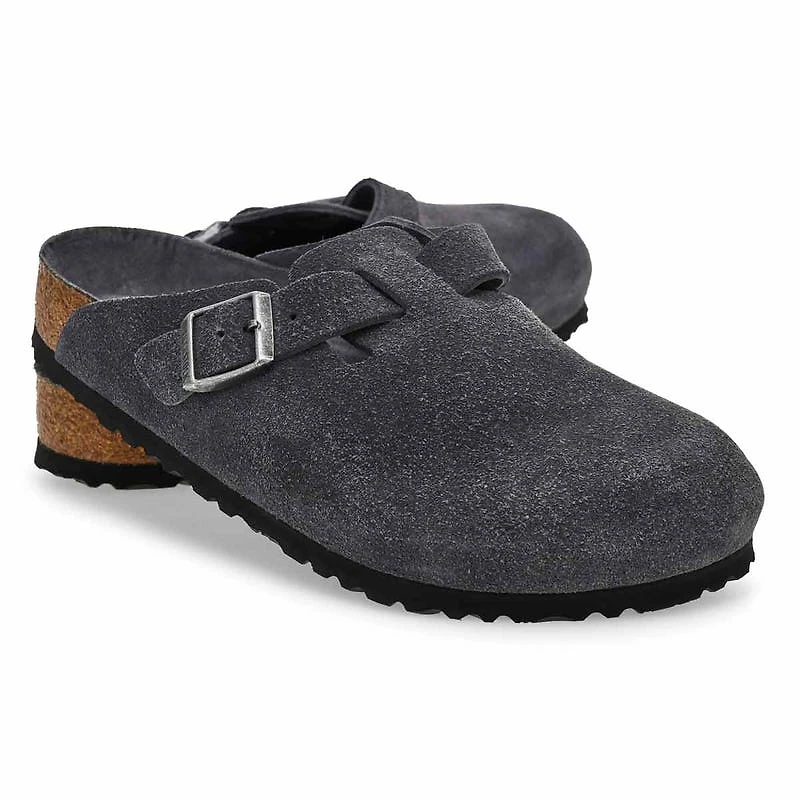 Men's Boston Oiled Leather Casual Clog - Black