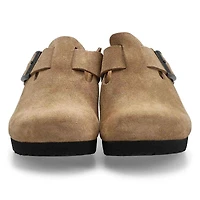 Women's Fanny Suede Wedge Narrow Clog - Gray Taupe
