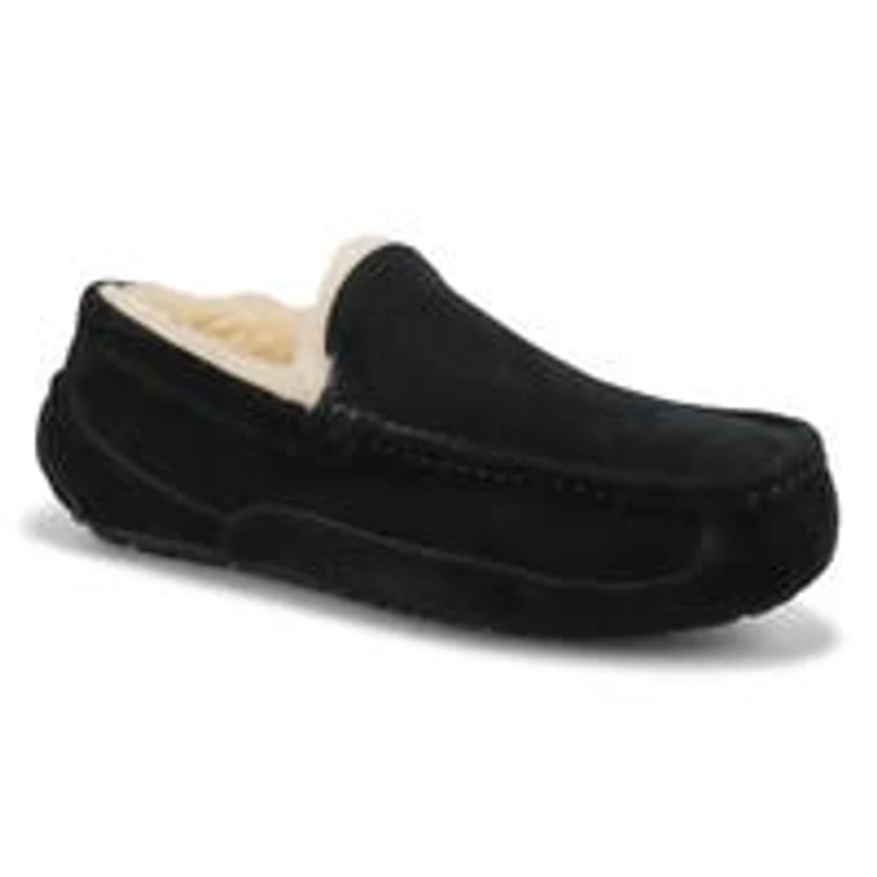 Pantoufle en peau de mouton ASCOT, noir, hommes