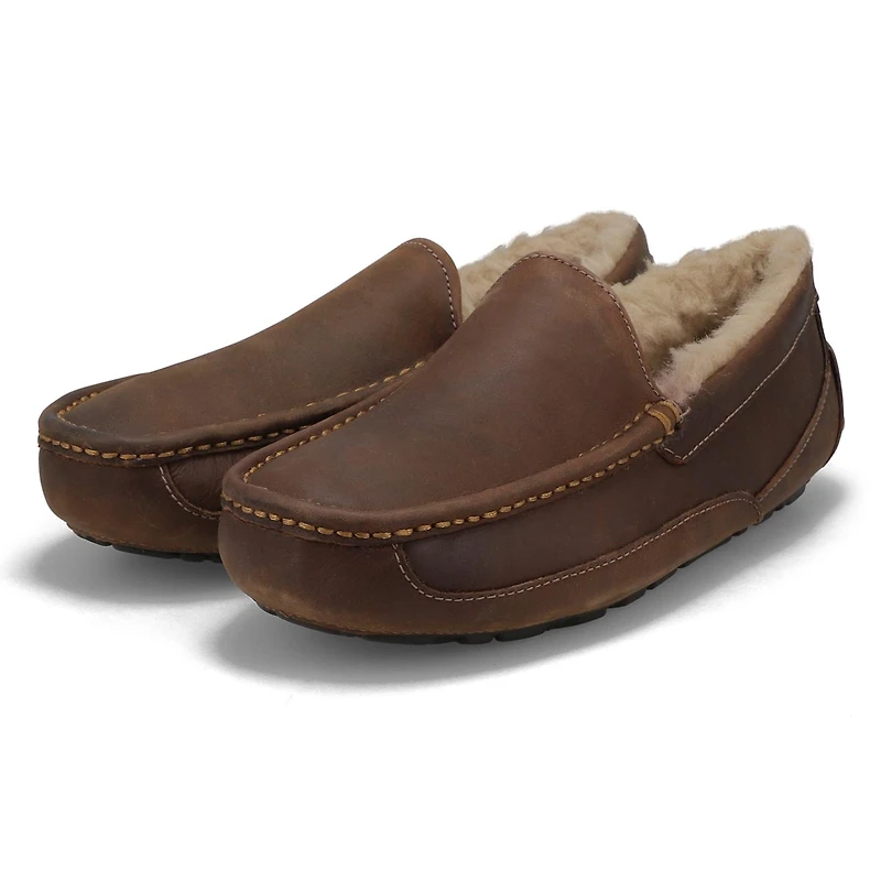 Pantoufle Ascot, peau de mouton,nr,homme